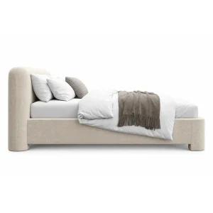 Cama Mirelle tapizada bouclé fabricación camas muebles personalizados Panamá Taylor Decor Design
