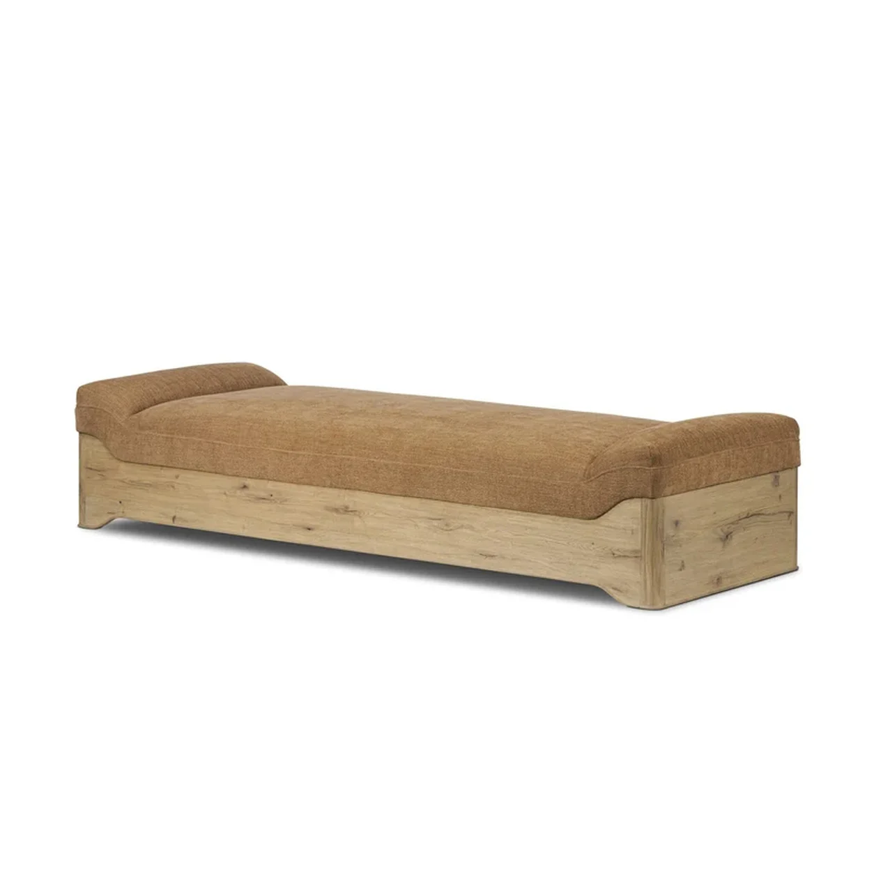Chaise Emilio tapizada base roble asiento inclinado diseño escultórico fabricación muebles personalizados Panamá Taylor Decor Design