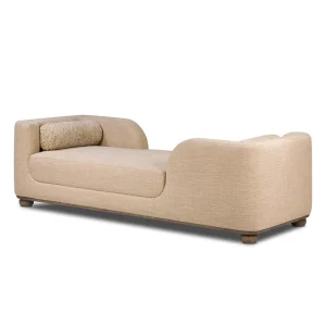 Chaise Santiago roble macizo tapizada diseño orgánico fabricación muebles personalizados Panamá Taylor Decor Design