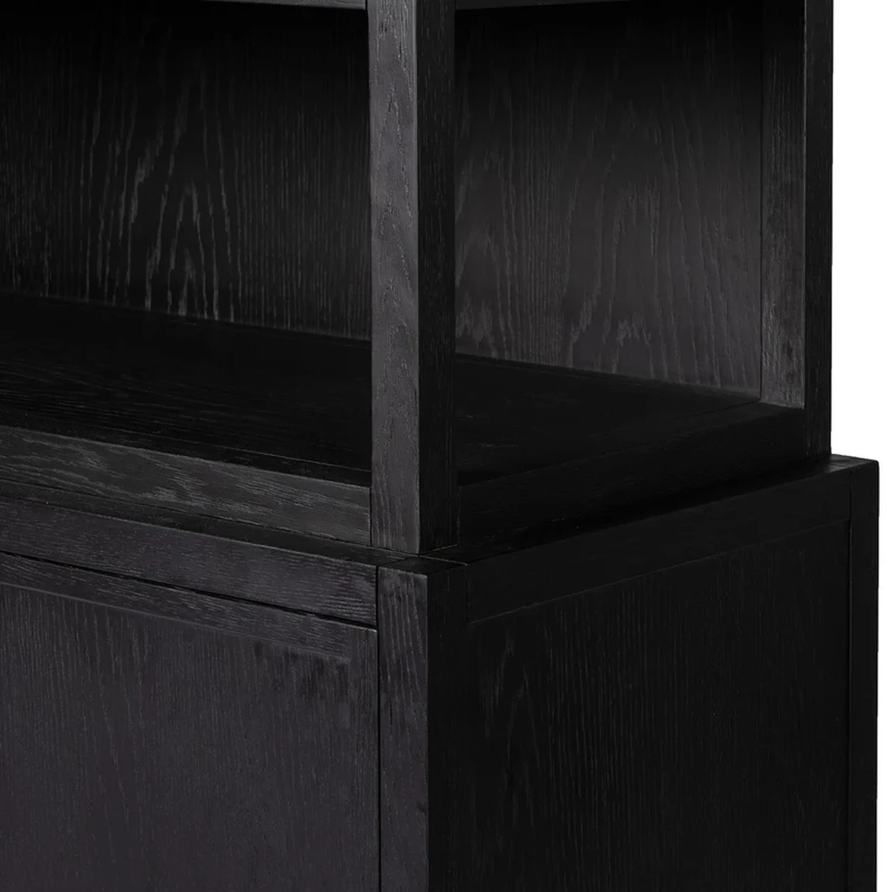 Librero Mauricio chapilla roble repisas abiertas gabinetes almacenamiento fabricación muebles personalizados Panamá Taylor Decor Design