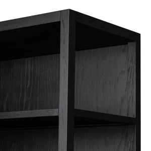 Librero Mauricio chapilla roble repisas abiertas gabinetes almacenamiento fabricación muebles personalizados Panamá Taylor Decor Design