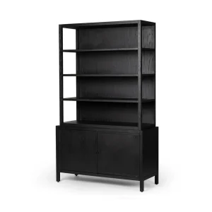 Librero Mauricio chapilla roble repisas abiertas gabinetes almacenamiento fabricación muebles personalizados Panamá Taylor Decor Design