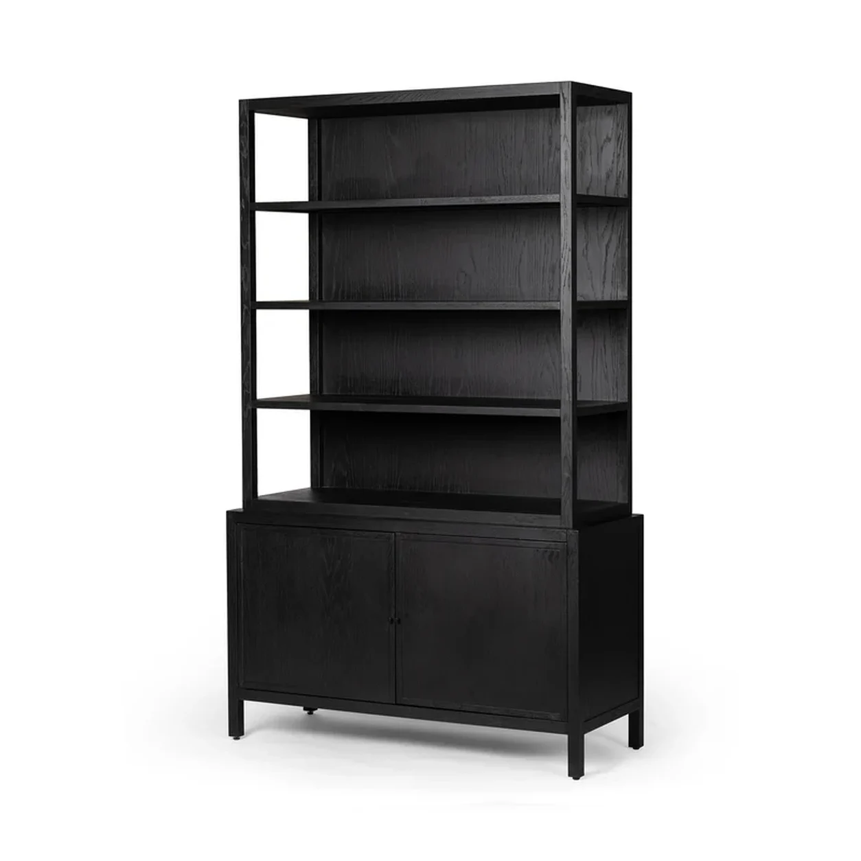 Librero Mauricio chapilla roble repisas abiertas gabinetes almacenamiento fabricación muebles personalizados Panamá Taylor Decor Design
