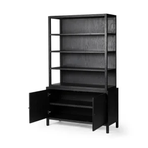 Librero Mauricio chapilla roble repisas abiertas gabinetes almacenamiento fabricación muebles personalizados Panamá Taylor Decor Design