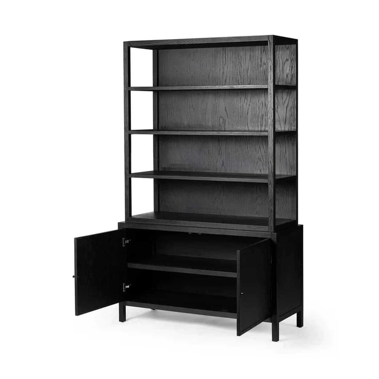 Librero Mauricio chapilla roble repisas abiertas gabinetes almacenamiento fabricación muebles personalizados Panamá Taylor Decor Design