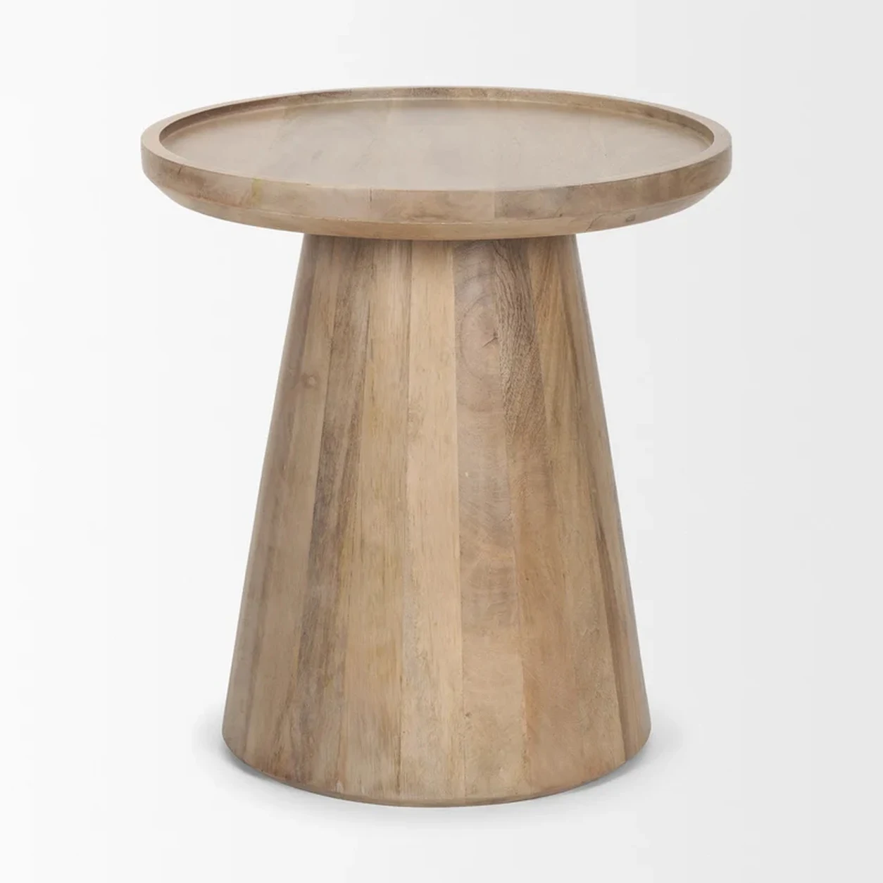 Mesa Auxiliar Samuel roble macizo cubierta circular diseño orgánico fabricación muebles personalizados Panamá Taylor Decor Design