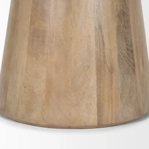 Mesa Auxiliar Samuel roble macizo cubierta circular diseño orgánico fabricación muebles personalizados Panamá Taylor Decor Design
