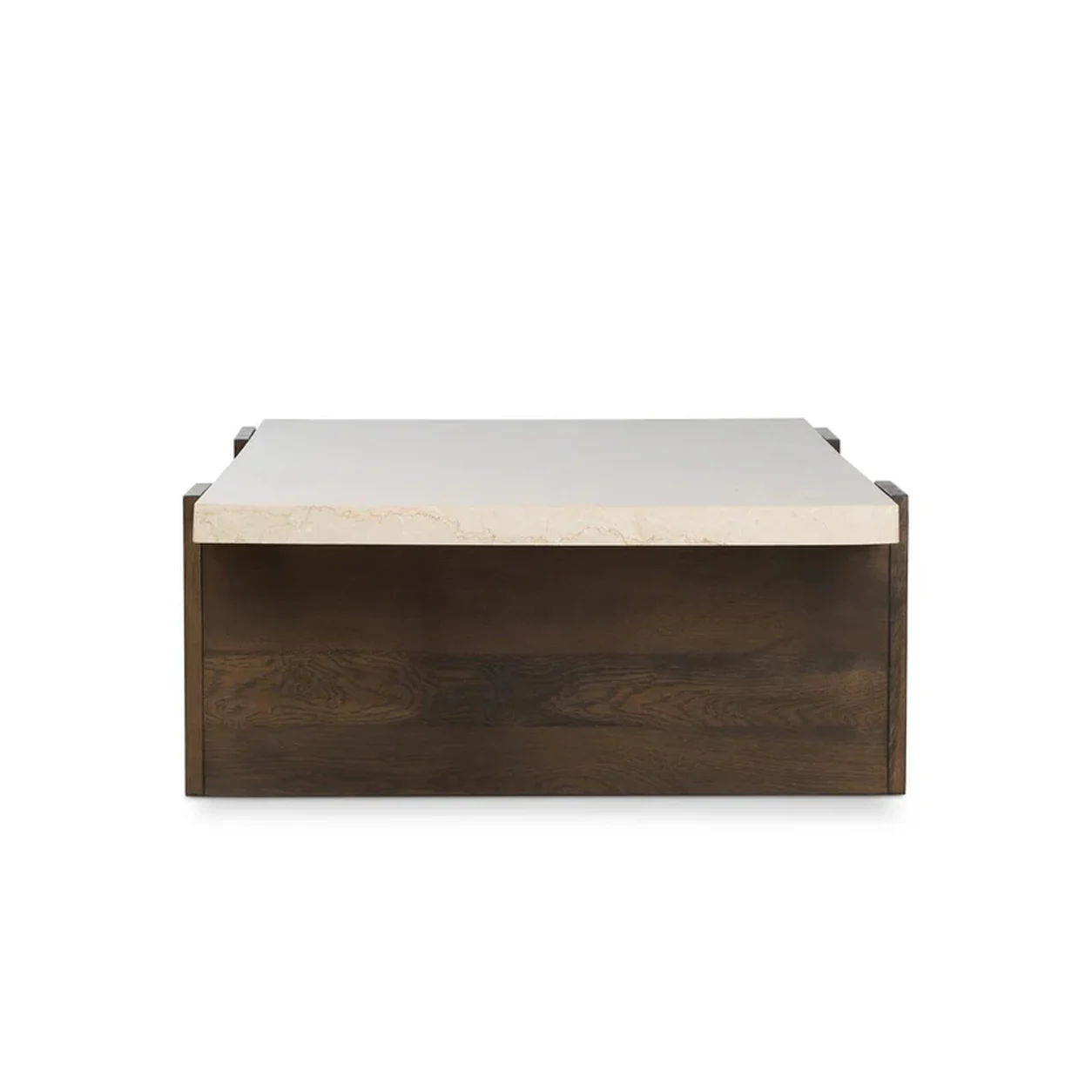 Mesa de Centro Leonardo mármol natural base roble diseño arquitectónico fabricación muebles personalizados Panamá Taylor Decor Design