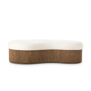 Ottoman Avelon orgánico tapizado base madera fabricación muebles personalizados Panamá Taylor Decor Design