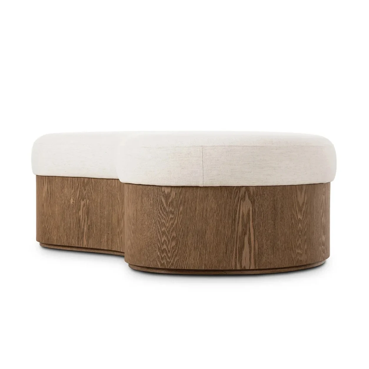 Ottoman Avelon orgánico tapizado base madera fabricación muebles personalizados Panamá Taylor Decor Design