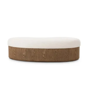 Ottoman Avelon orgánico tapizado base madera fabricación muebles personalizados Panamá Taylor Decor Design
