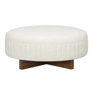 Ottoman Daven tapizado base madera muebles personalizados Panamá Taylor Decor Design