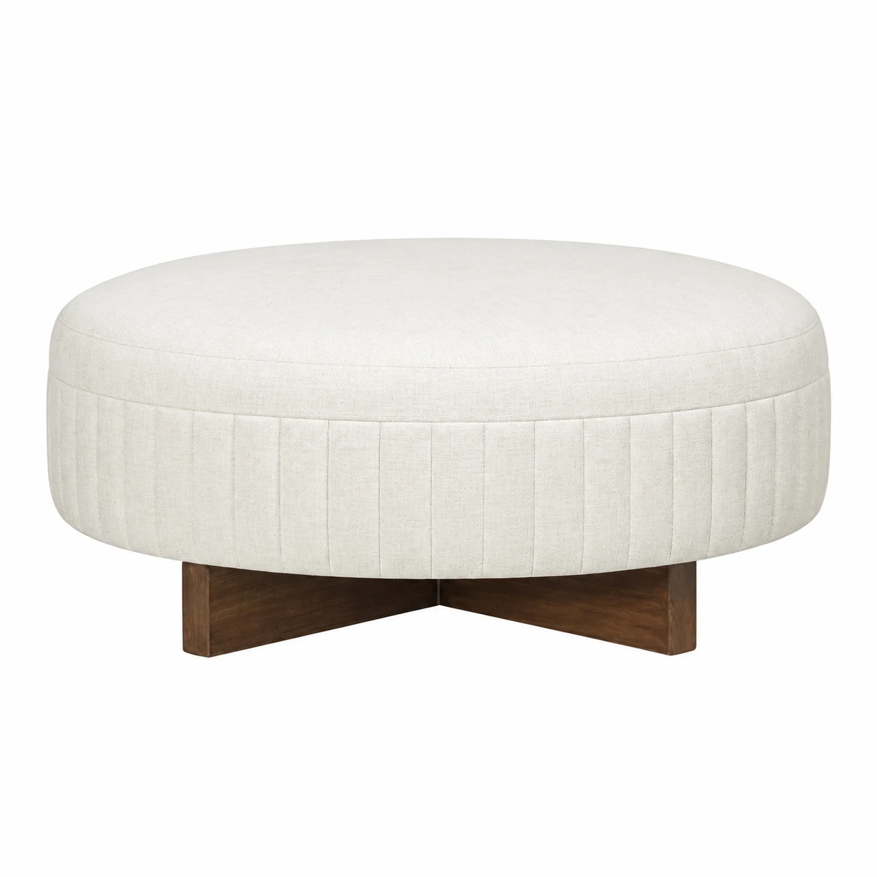 Ottoman Daven tapizado base madera muebles personalizados Panamá Taylor Decor Design