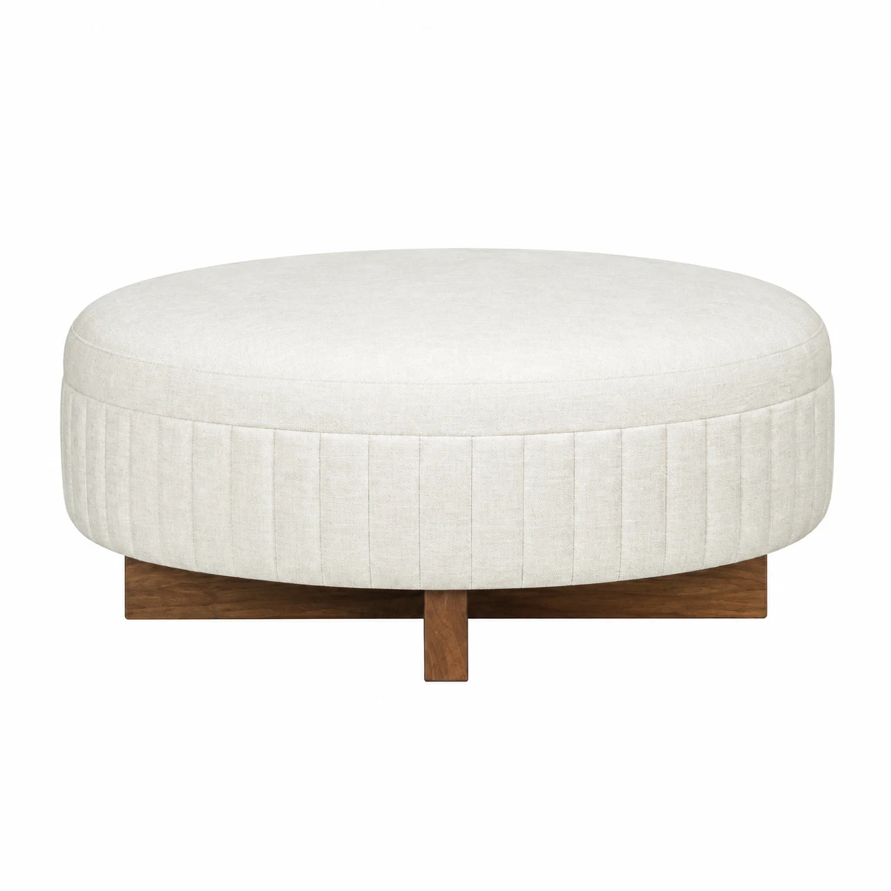 Ottoman Daven tapizado base madera muebles personalizados Panamá Taylor Decor Design