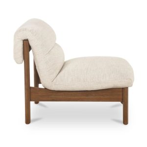 Poltrona Martín sin brazos respaldo plegado roble diseño setentero fabricación muebles personalizados Panamá Taylor Decor Design