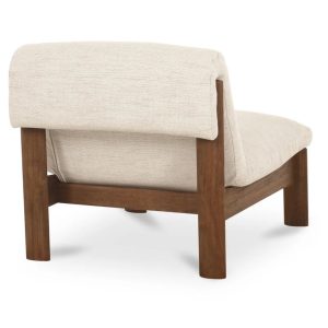 Poltrona Martín sin brazos respaldo plegado roble diseño setentero fabricación muebles personalizados Panamá Taylor Decor Design