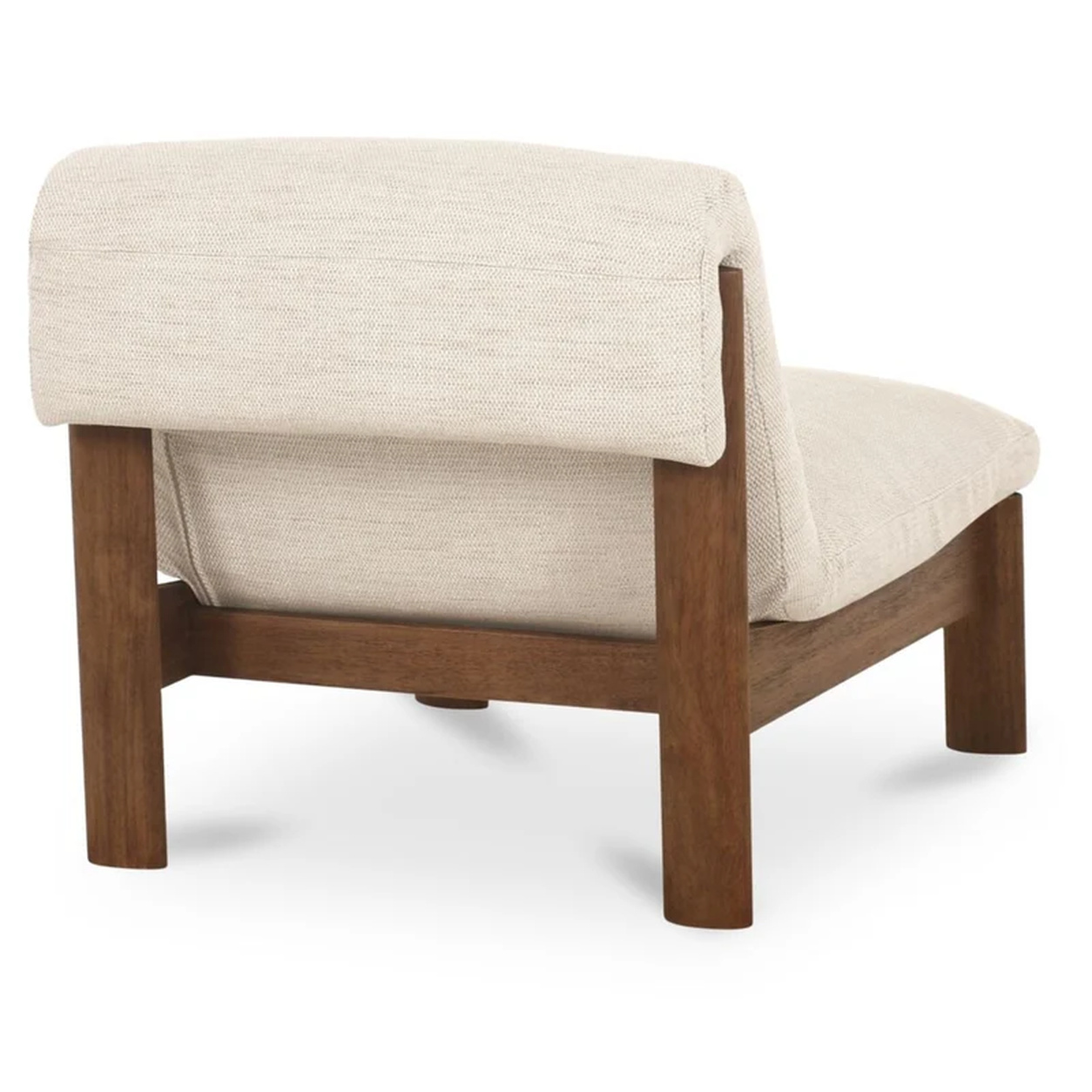 Poltrona Martín sin brazos respaldo plegado roble diseño setentero fabricación muebles personalizados Panamá Taylor Decor Design