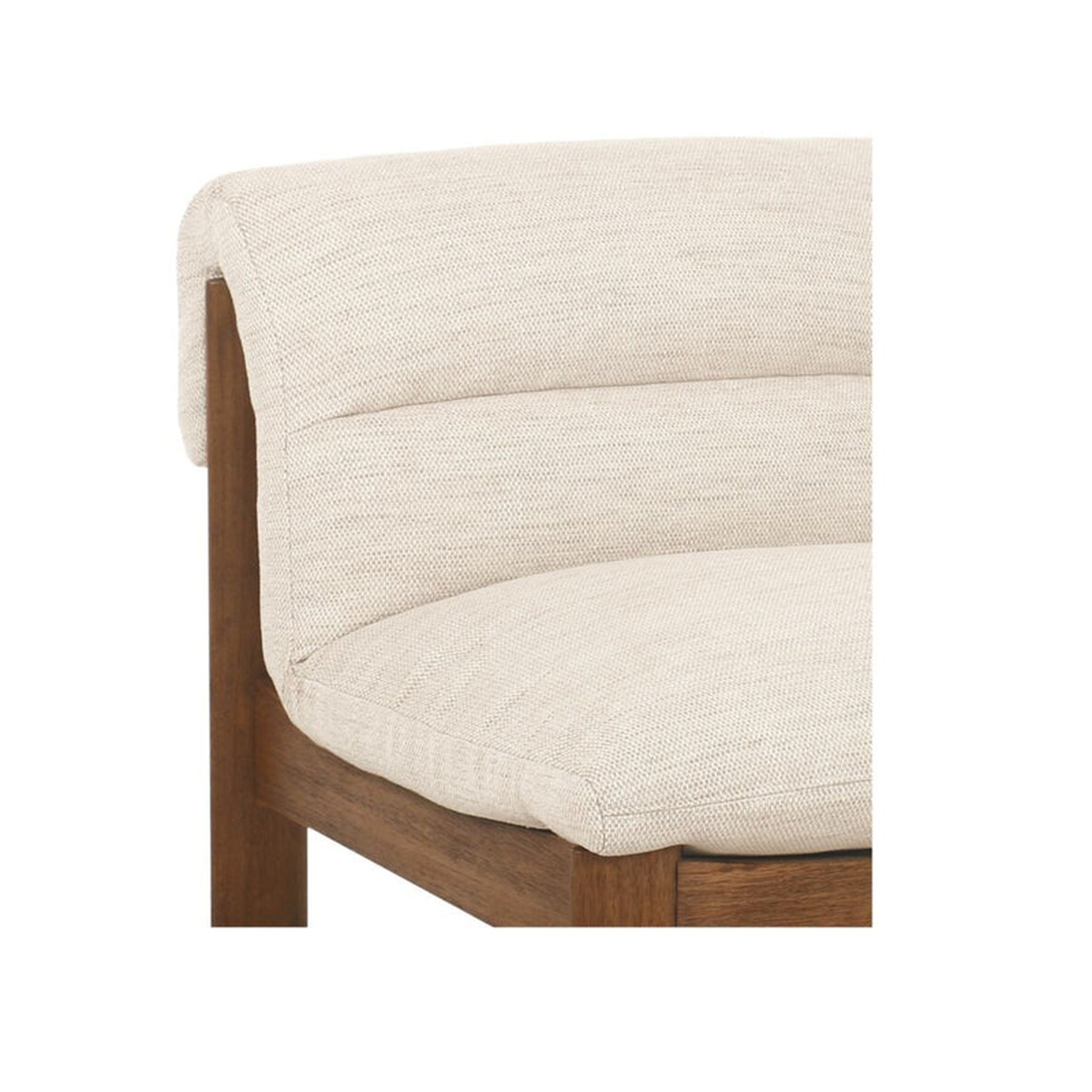Poltrona Martín sin brazos respaldo plegado roble diseño setentero fabricación muebles personalizados Panamá Taylor Decor Design