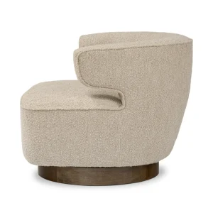 Poltrona Giratoria Andrés base roble silueta envolvente fabricación muebles personalizados Panamá Taylor Decor Design