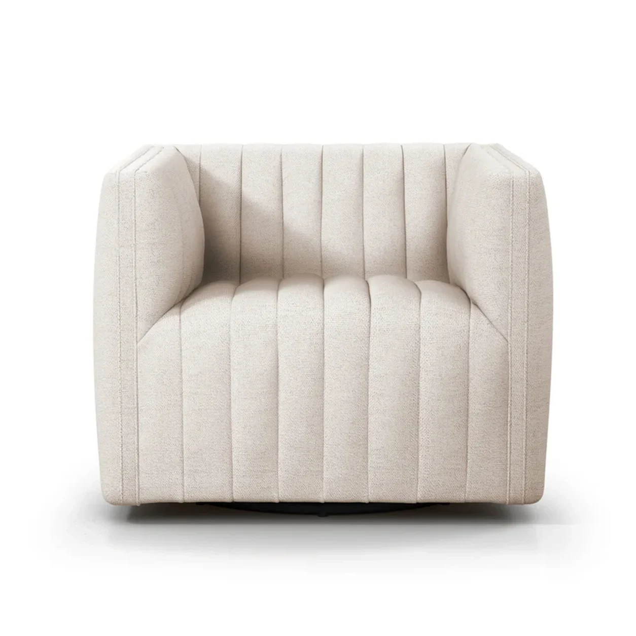 Poltrona Giratoria Lorenzo tapizada acanalada 360 grados fabricación muebles personalizados Panamá Taylor Decor Design