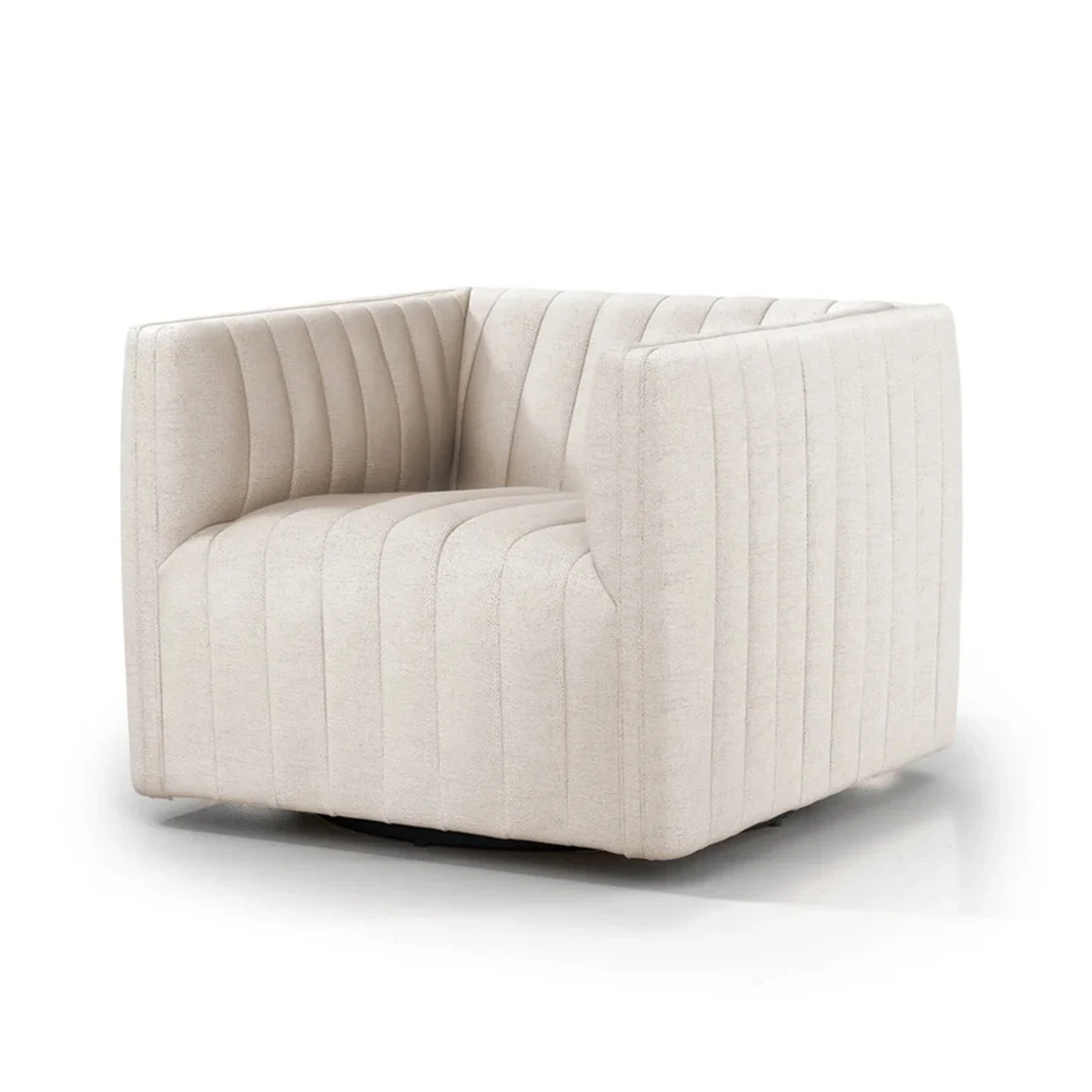 Poltrona Giratoria Lorenzo tapizada acanalada 360 grados fabricación muebles personalizados Panamá Taylor Decor Design