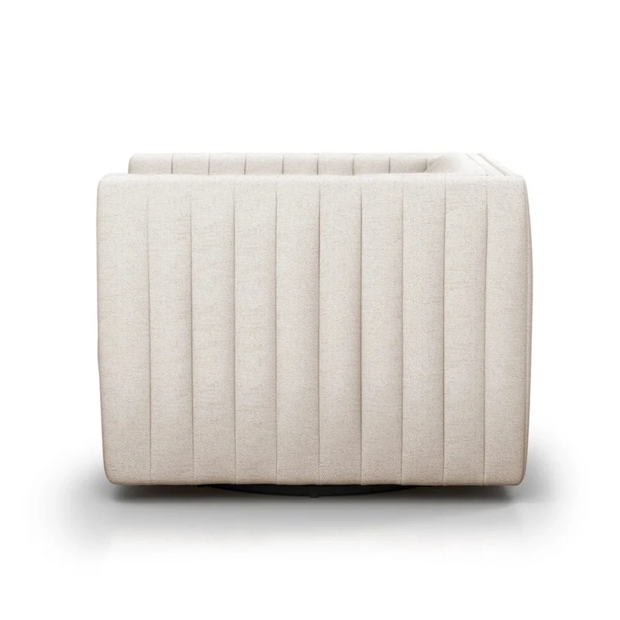 Poltrona Giratoria Lorenzo tapizada acanalada 360 grados fabricación muebles personalizados Panamá Taylor Decor Design