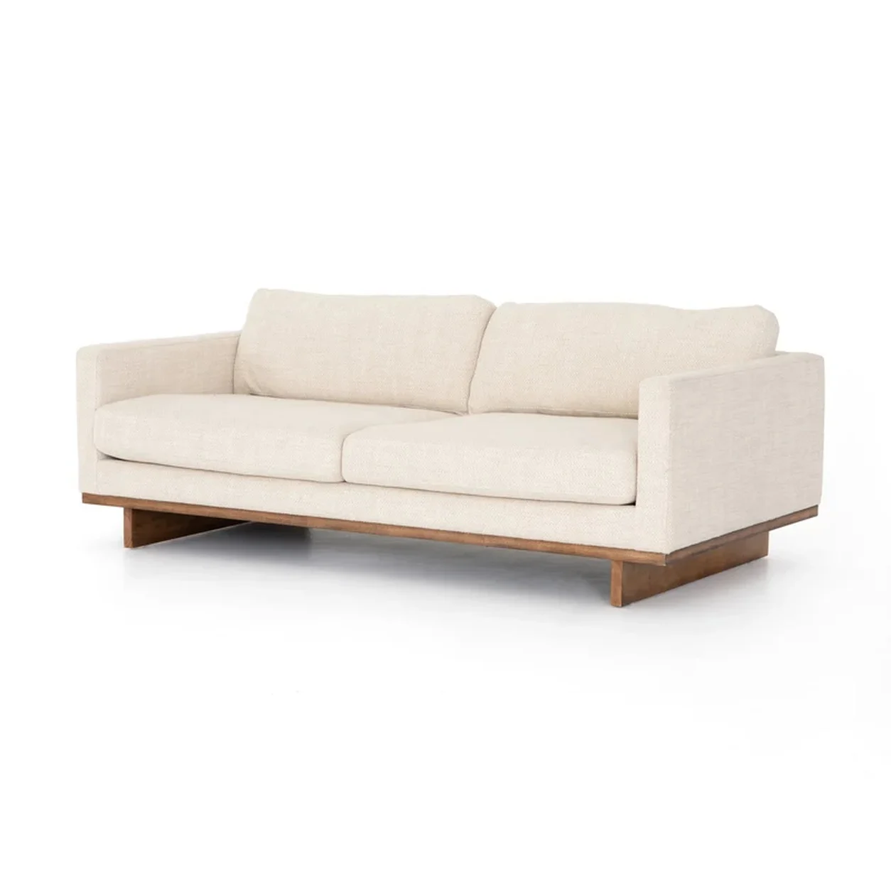Sofá Felipe asiento profundo base roble brazos rectos fabricación muebles personalizados Panamá Taylor Decor Design