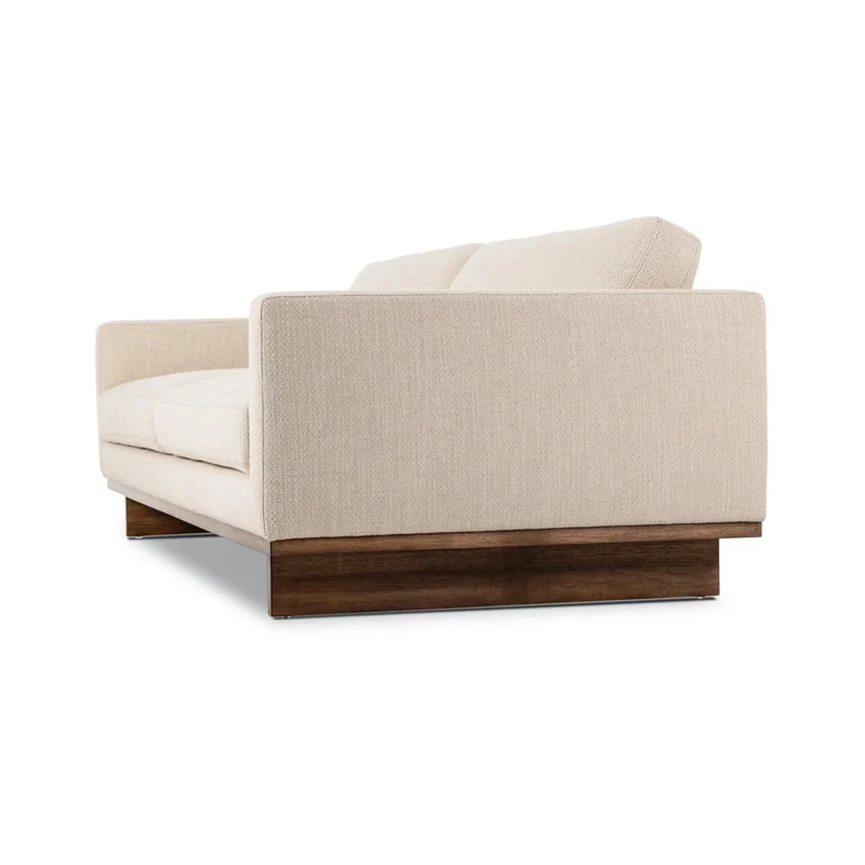 Sofá Felipe asiento profundo base roble brazos rectos fabricación muebles personalizados Panamá Taylor Decor Design