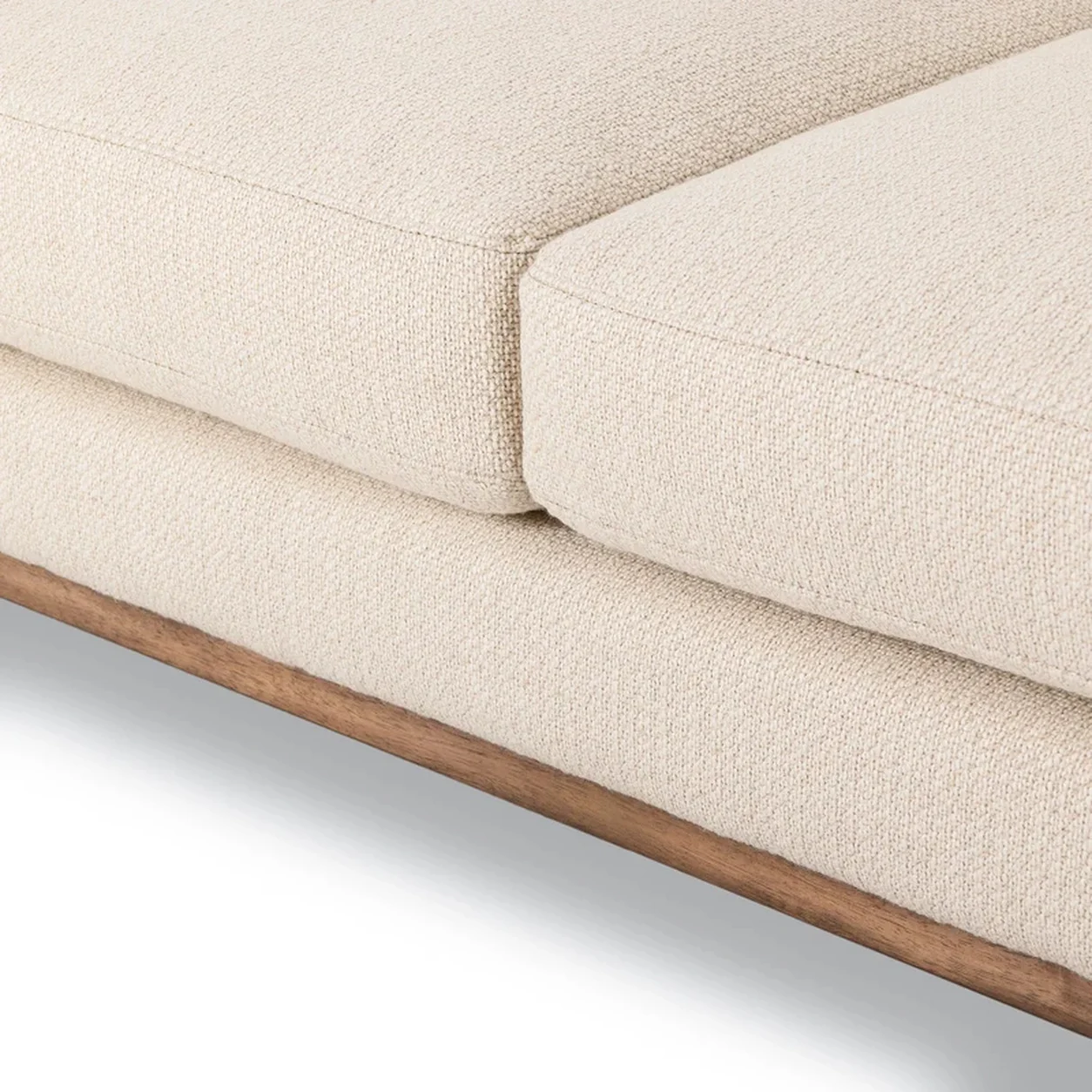 Sofá Felipe asiento profundo base roble brazos rectos fabricación muebles personalizados Panamá Taylor Decor Design