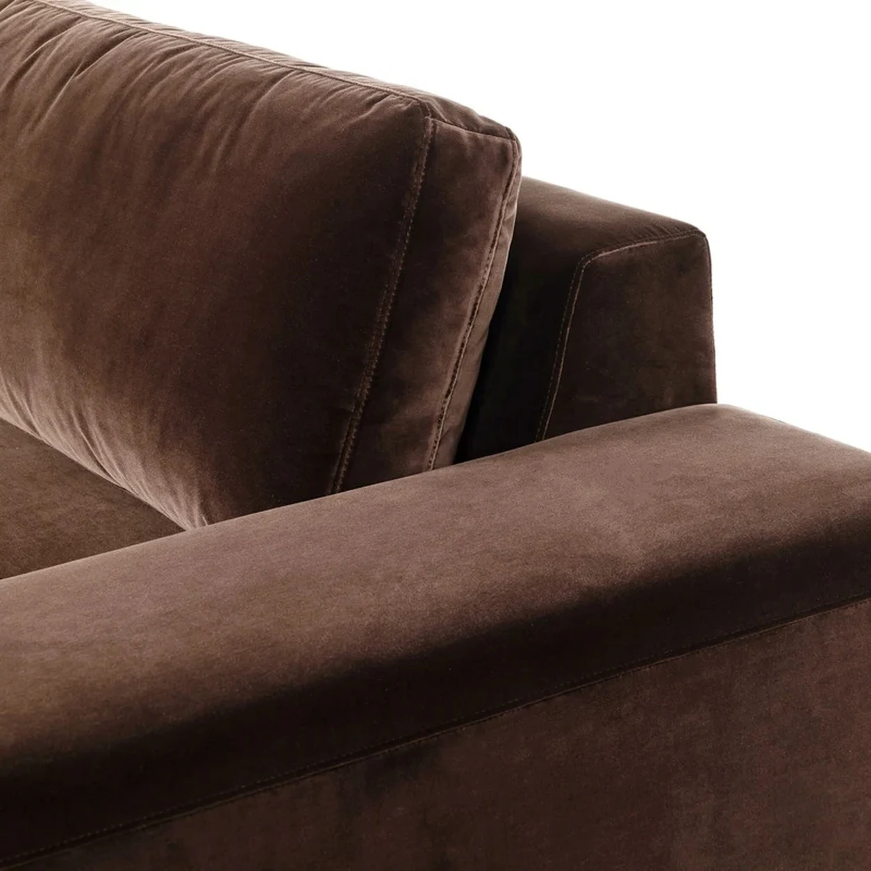 Sofá Nicolás base madera roble asiento profundo fabricación muebles personalizados Panamá Taylor Decor Design