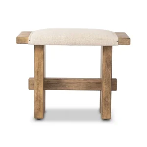 Taburete Alejandro roble macizo asiento tapizado travesaño madera fabricación muebles personalizados Panamá Taylor Decor Design