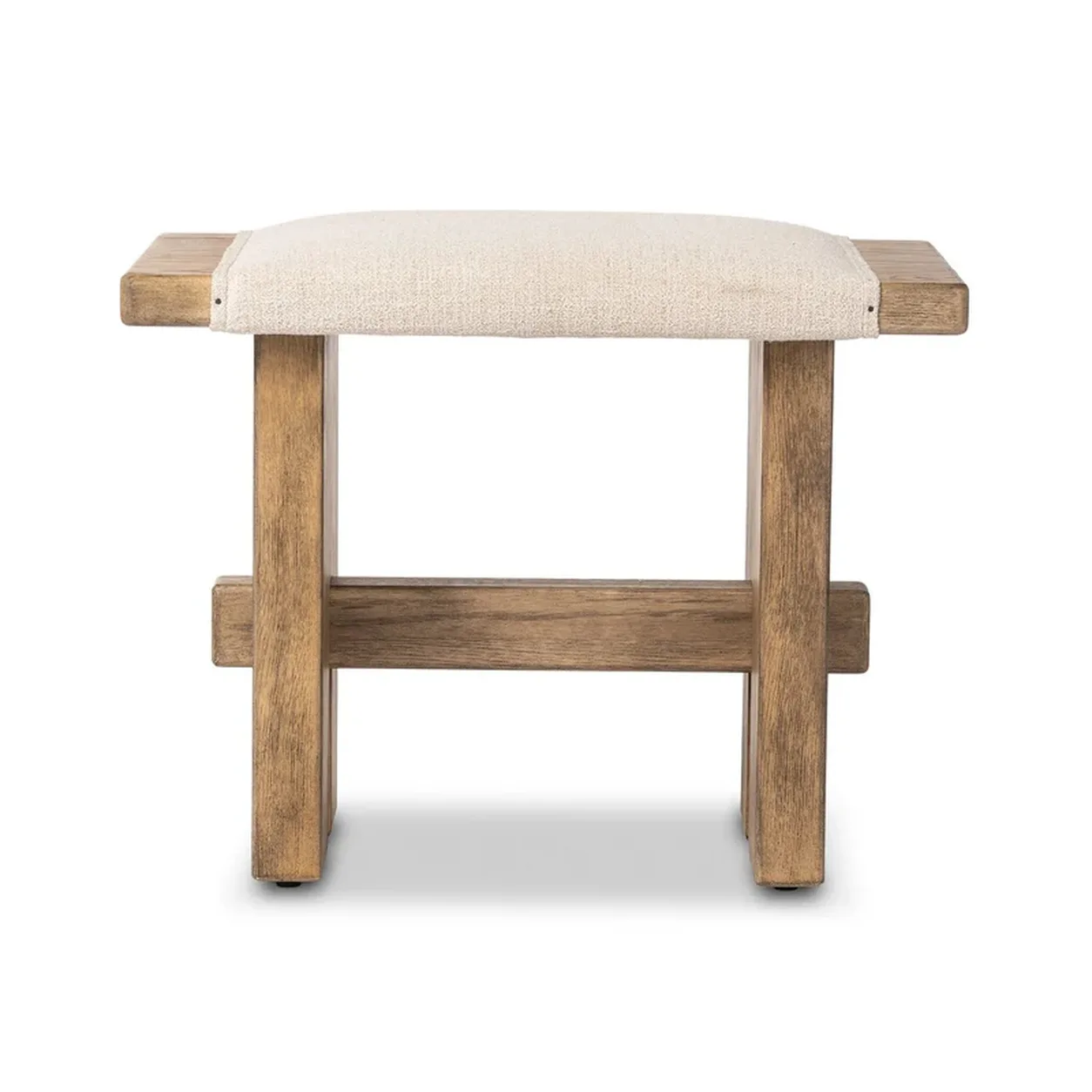 Taburete Alejandro roble macizo asiento tapizado travesaño madera fabricación muebles personalizados Panamá Taylor Decor Design