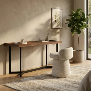 Taburete Arielle tapizado para tocador muebles personalizados Panamá Taylor Decor Design
