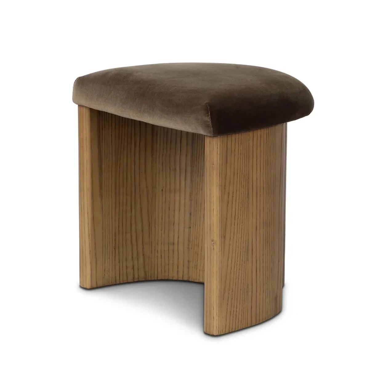 Taburete Narek tapizado base madera diseño escultórico fabricación muebles personalizados Panamá Taylor Decor Design