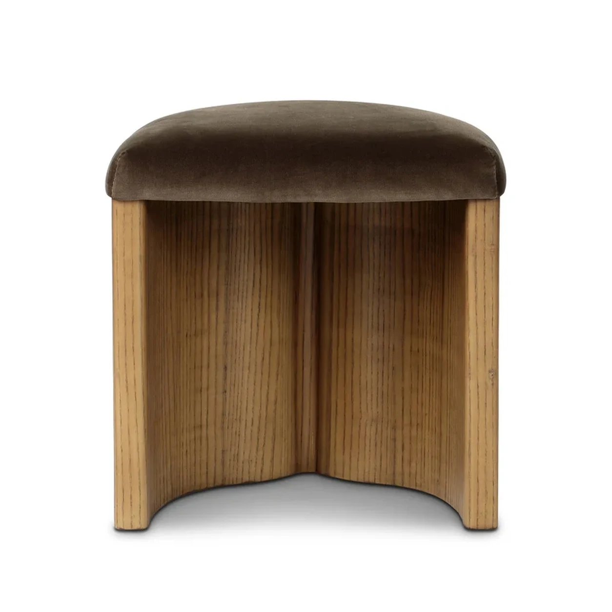 Taburete Narek tapizado base madera diseño escultórico fabricación muebles personalizados Panamá Taylor Decor Design