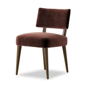 Silla Agustín roble macizo patas cónicas asiento respaldo tapizado fabricación muebles personalizados Panamá Taylor Decor Design