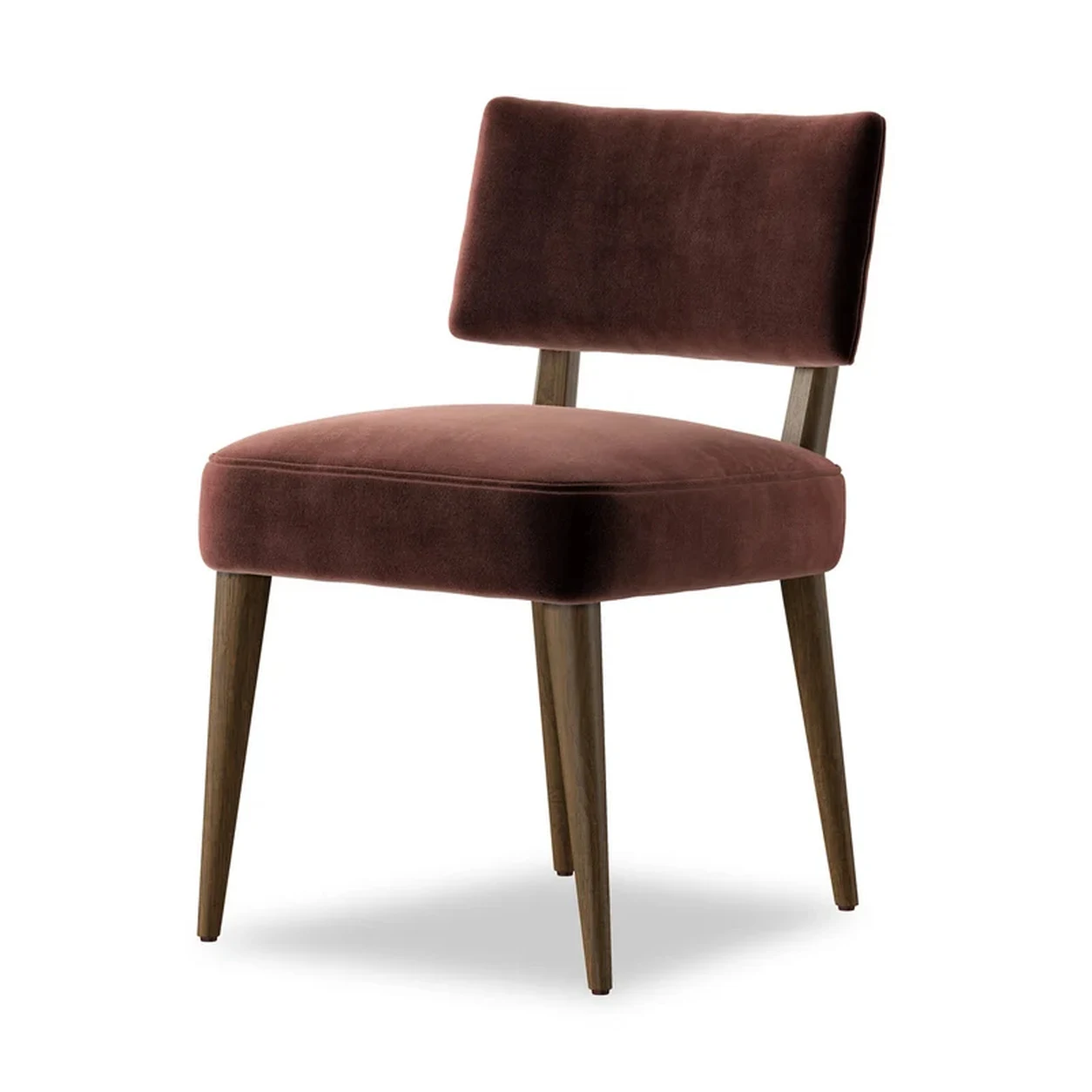 Silla Agustín roble macizo patas cónicas asiento respaldo tapizado fabricación muebles personalizados Panamá Taylor Decor Design