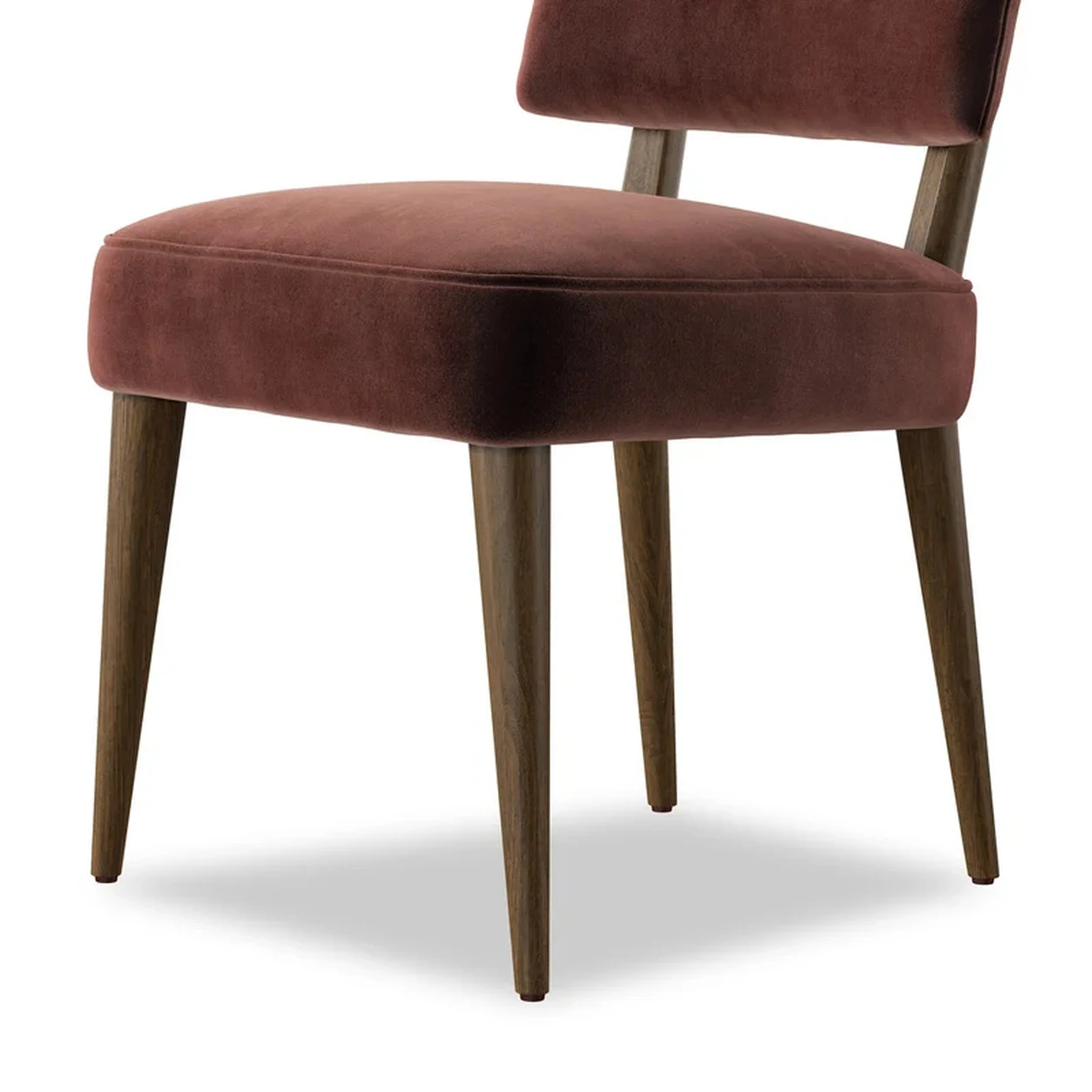 Silla Agustín roble macizo patas cónicas asiento respaldo tapizado fabricación muebles personalizados Panamá Taylor Decor Design