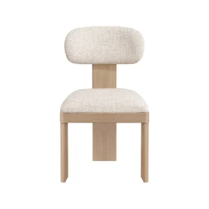 Silla Francisco completamente tapizada respaldo curvo lino diseño contemporáneo fabricación muebles personalizados Panamá Taylor Decor Design