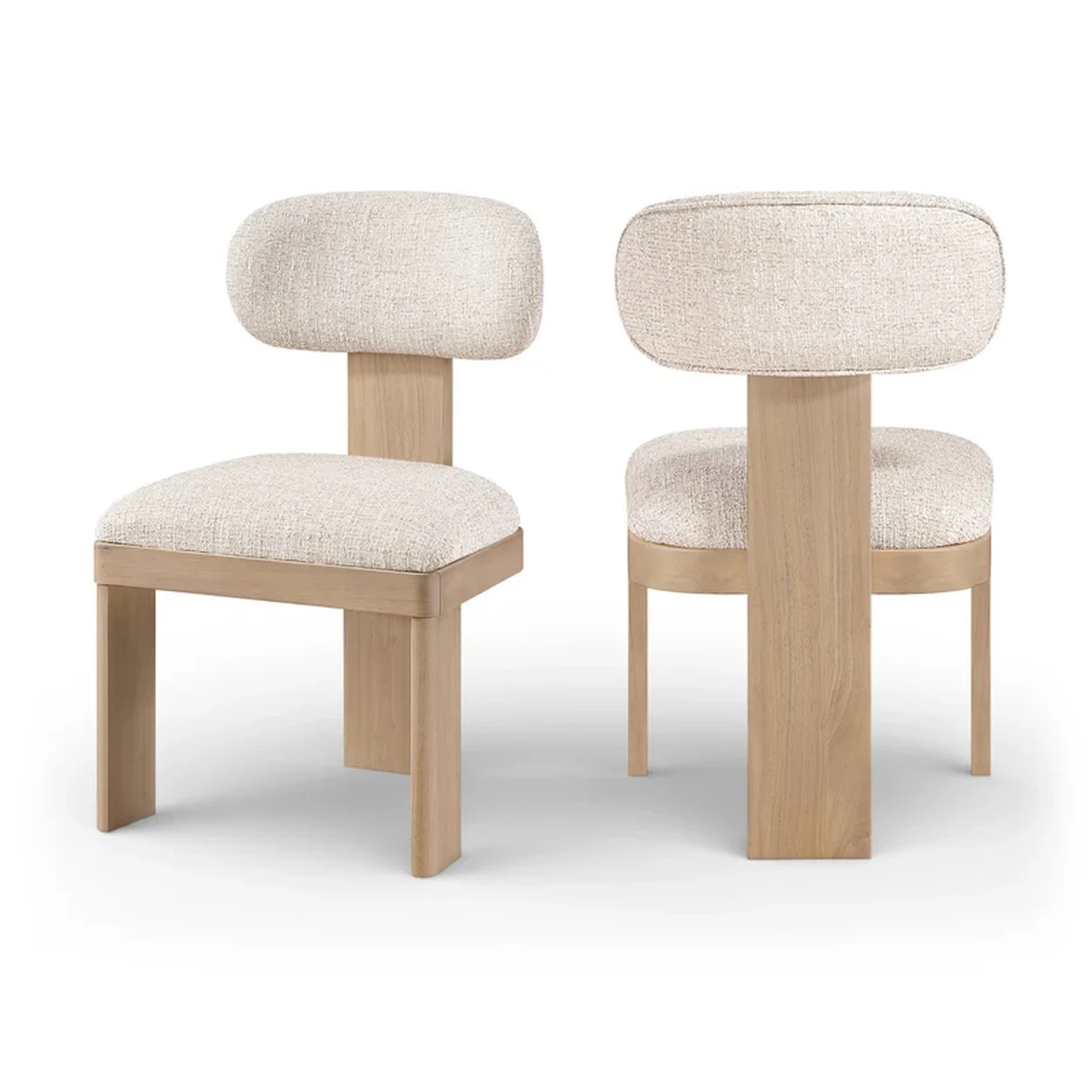 Silla Francisco completamente tapizada respaldo curvo lino diseño contemporáneo fabricación muebles personalizados Panamá Taylor Decor Design