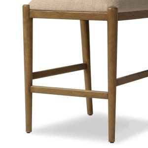Taburete Patricio roble macizo asiento tapizado respaldo acolchado barra fabricación muebles personalizados Panamá Taylor Decor Design